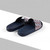 Red, navy and sky blue beach sandals in rubber