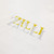 White T-shirt with "ZILLI Treble" embroidery in grey and yellow colours White T-shirt with "ZILLI Treble" embroidery in grey and yellow colours
