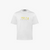 T-shirt blanc, broderie "ZILLI Treble" grise et jaune