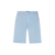 Sky-blue stretch cotton Bermuda shorts, slim fit