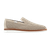 Natural beige loafers in perforated suede calfskin