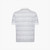 Denim-blue zipped polo shirt, "Horizontal Stripes" jacquard weave,  crocodile detail