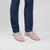 Natural beige boat moccasins in suede calfskin
