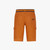 Orange cargo Bermuda shorts in linen and silk