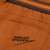 Orange cargo Bermuda shorts in linen and silk