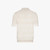 Sand-coloured zipped polo shirt, "Horizontal Stripes" jacquard weave,  crocodile detail