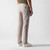 Beige trousers, elasticated waistband and drawstring