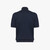 Navy-blue buttoned polo shirt, "Intersection" jacquard weave, crocodile detail