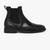 Black Beatles boots in calfskin, perforated details
