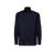 Classical shirt dark blue color, with triple stitching on collar and cuffs