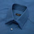 Classical shirt smoke avio color, with triple stitching on collar and cuffs