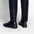 Black calfskin sneakers with crocodile details