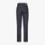 Raw blue jeans, wide fit, camel stitching