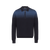 Dark blue and slate blue zipped polo-shirt bleu, « Shading » jacquard weave Dark blue and slate blue zipped polo-shirt bleu, « Shading » jacquard weave