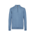 Sky blue zipped polo-shirt