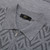 Light grey zipped polo-shirt, « Rhombus » jacquard weave