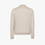 Blond fawn buttoned polo, jacquard "Squares" weave