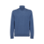 Classical smoke blue turtle neck sweater,fine weaving