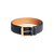 Blue grained calfskin belt, Modern Roller buckle, 40mm width