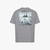 T-shirt gris, broderie "ZILLI Lettering", motif imprimé "Sculptural landscapes".