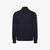 Cardigan zippé bleu foncé, détails en veau et crocodile, "Luxury"