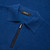 Blue zipped polo shirt, navy calfsuede piping