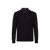 Black zipped polo shirt, long sleeves