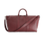 Burgundy zippered travel bag with shoulder strap, large 'Travel Weekender' model