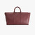Burgundy zippered travel bag with shoulder strap, large 'Travel Weekender' model