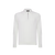 Ecru zipped polo, "Crossed stripes" weaving