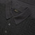 Dark charcoal buttoned polo shirt, "Radial Squares" jacquard