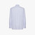 Classical smoke blue striped shirt, topstitched collar