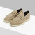 Taupe moccasins, "Laser Z" 