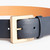 Blue Navy belt, 35 mm, "Dress" buckle Zilli texture