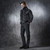 Light Charcoal Blouson, reversible shearling and cashmere, "Squared" 