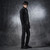 Light Charcoal Blouson, reversible shearling and cashmere, "Squared" 