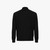 Black mock neck zipped cardigan, "Raglan" sweater