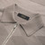 Taupe zip polo sweater, "Big Tartan"
