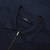 Dark Navy zip polo sweater, "Big Tartan"