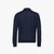 Dark Navy zip polo sweater, "Big Tartan"