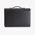 Black double compartment classic briefcase
