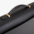 Black double compartment classic briefcase
