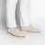 Turtledove-coloured suede calfskin lace-up ankle boots with calfskin detail