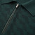 Dark green zipped polo sweater, crocodile detail,  "Steps" jacquard weave