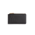 Black calfskin credit card holder with zipper