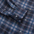 Dark navy, smoke grey and charron blue checked shirt