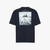 Dark navy round neck T-shirt, printed pattern "Fantasy"