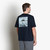 Dark navy round neck T-shirt, printed pattern "Fantasy"