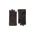 Black leather gloves, hot stamped ZILLI lettering