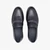 Dark navy blue loafers "Metal Z", cashmere lining
